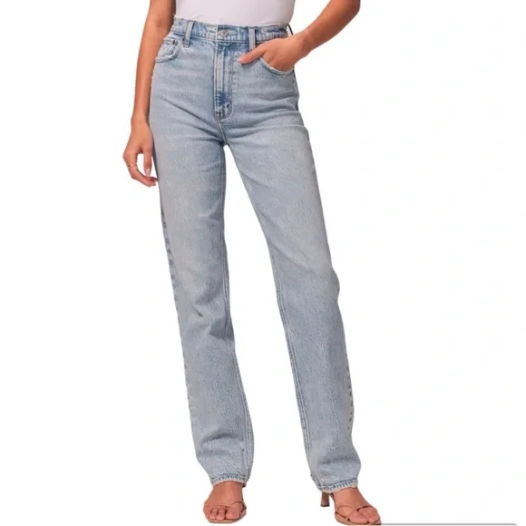 ABERCROMBIE & Fitch Ultra High Rise 90s Straight Jean size 28 - Picture 10 of 10